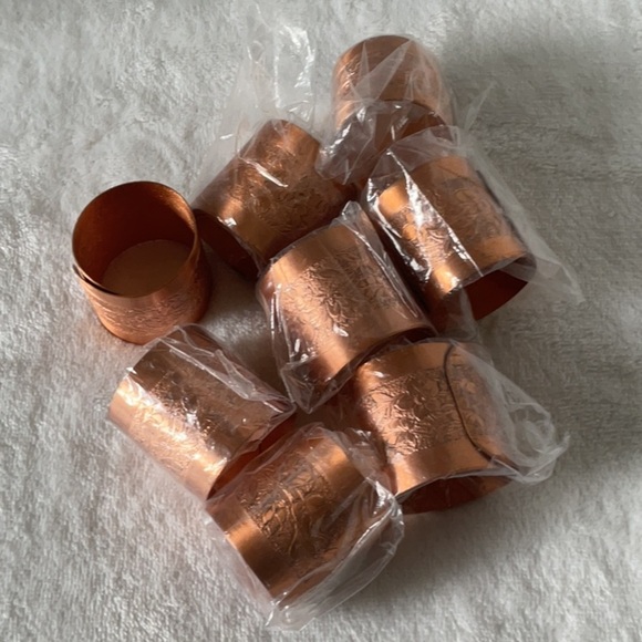 Copper Floral Napkin Ring vintage - Picture 5 of 5